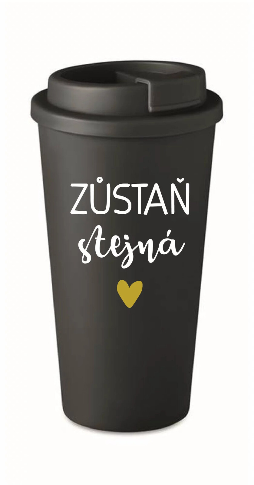 STAY THE SAME - čierny termohrnček 475 ml