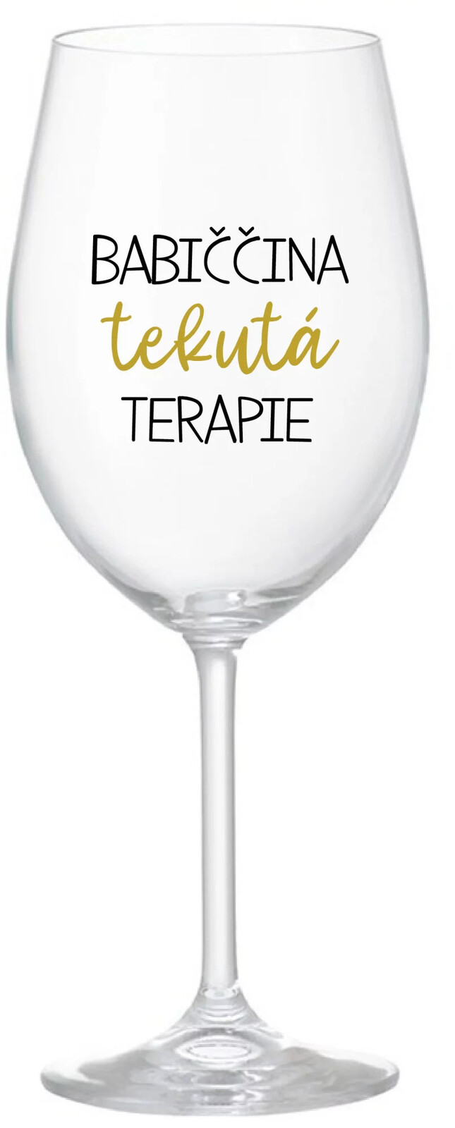 BABY'S FLUID THERAPY - číry pohár na víno 350 ml