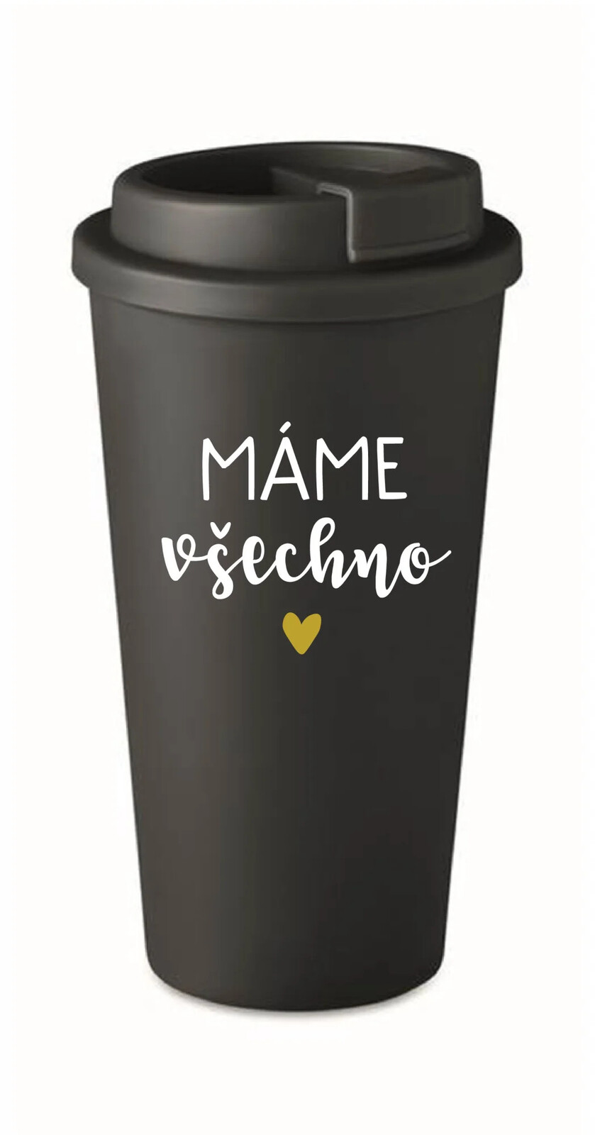 MÁME VŠETKO - čierny termohrnček 475 ml