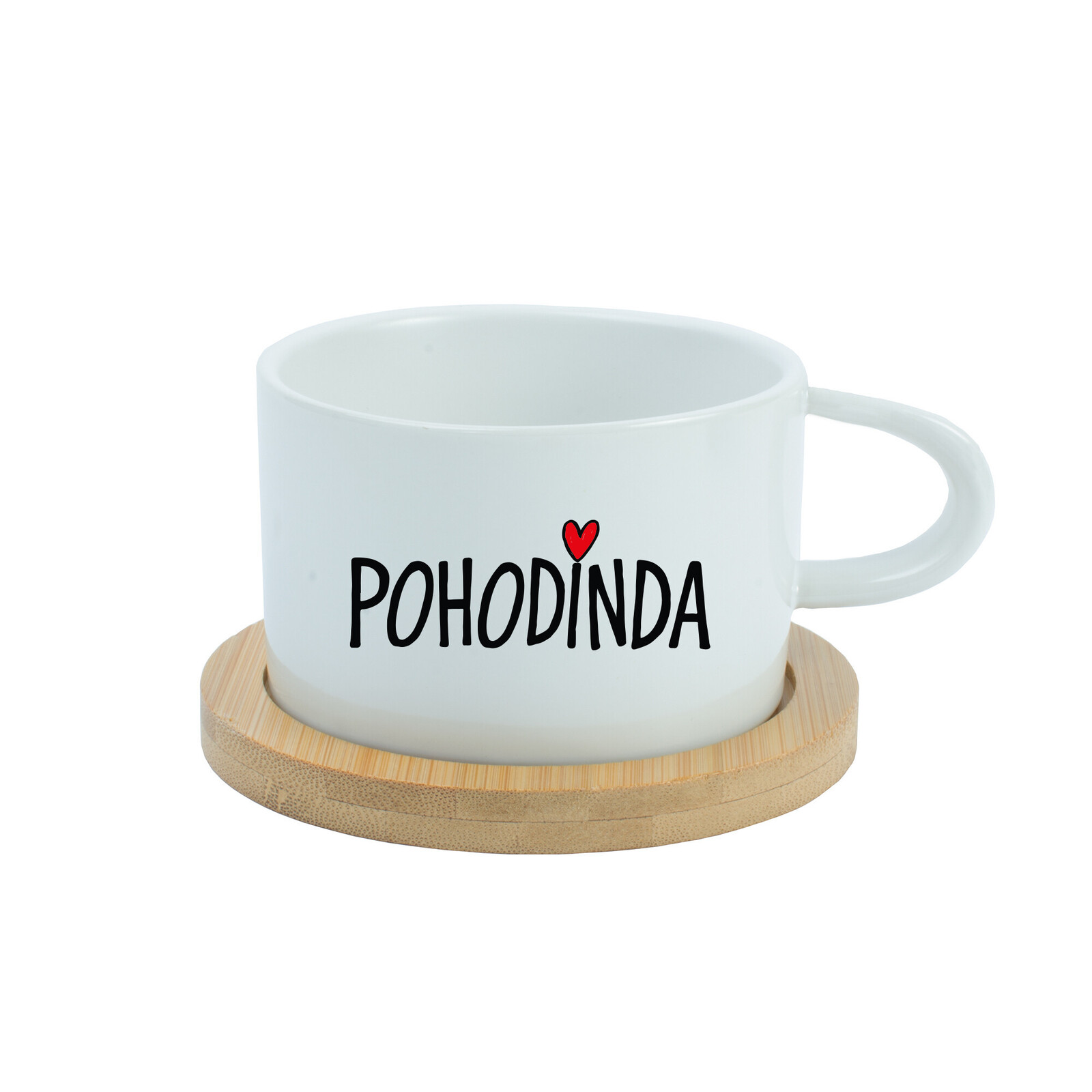 POHODINDA - bílý hrníček makronka 200 ml