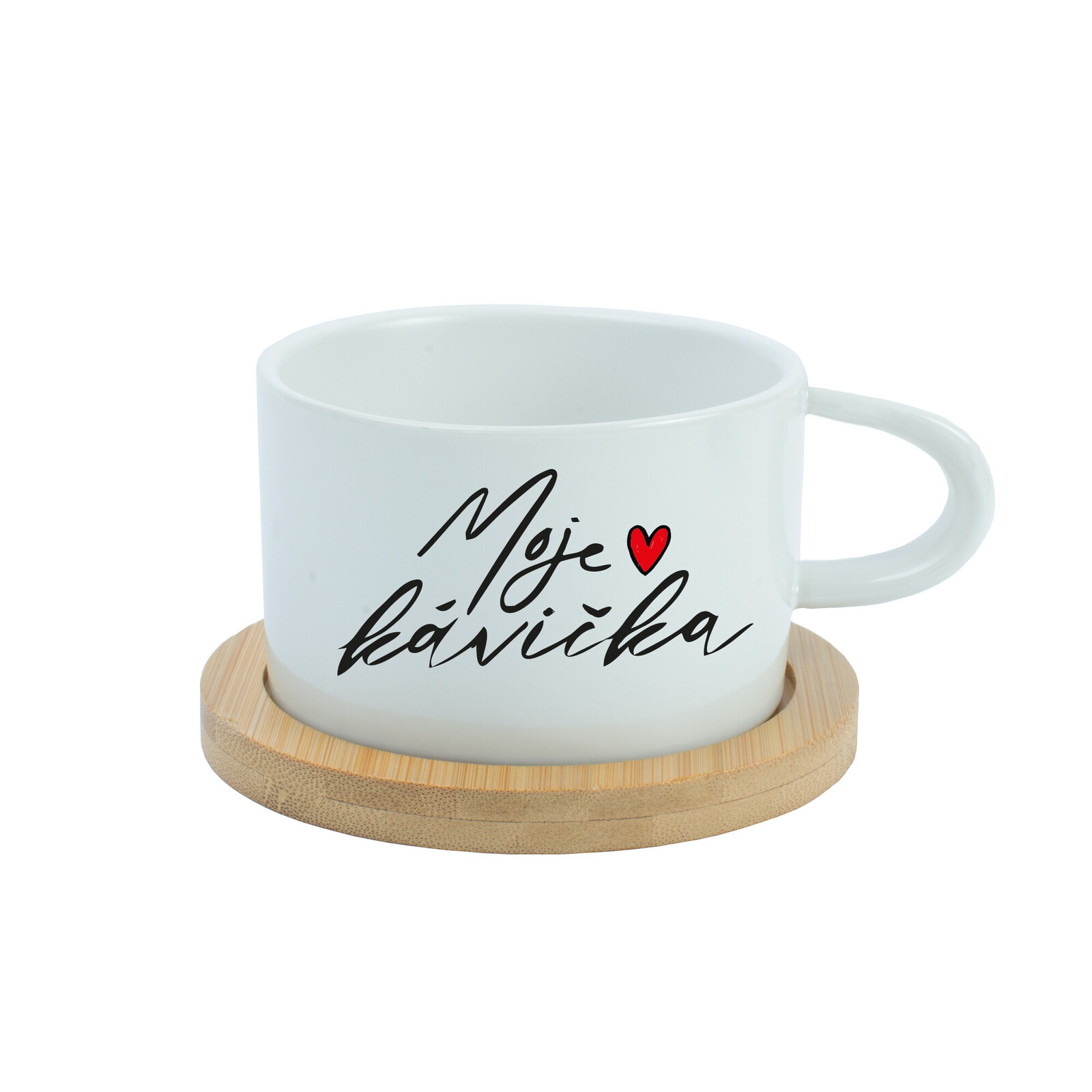 MOJE KÁVIČKA - bílý hrníček makronka 200 ml