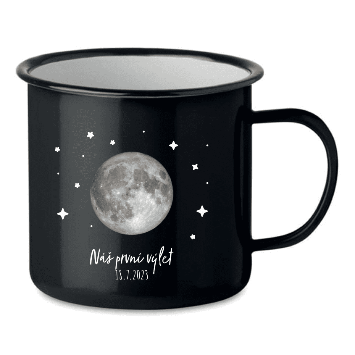 Personalizovaný retro plecháček s měsíční fází