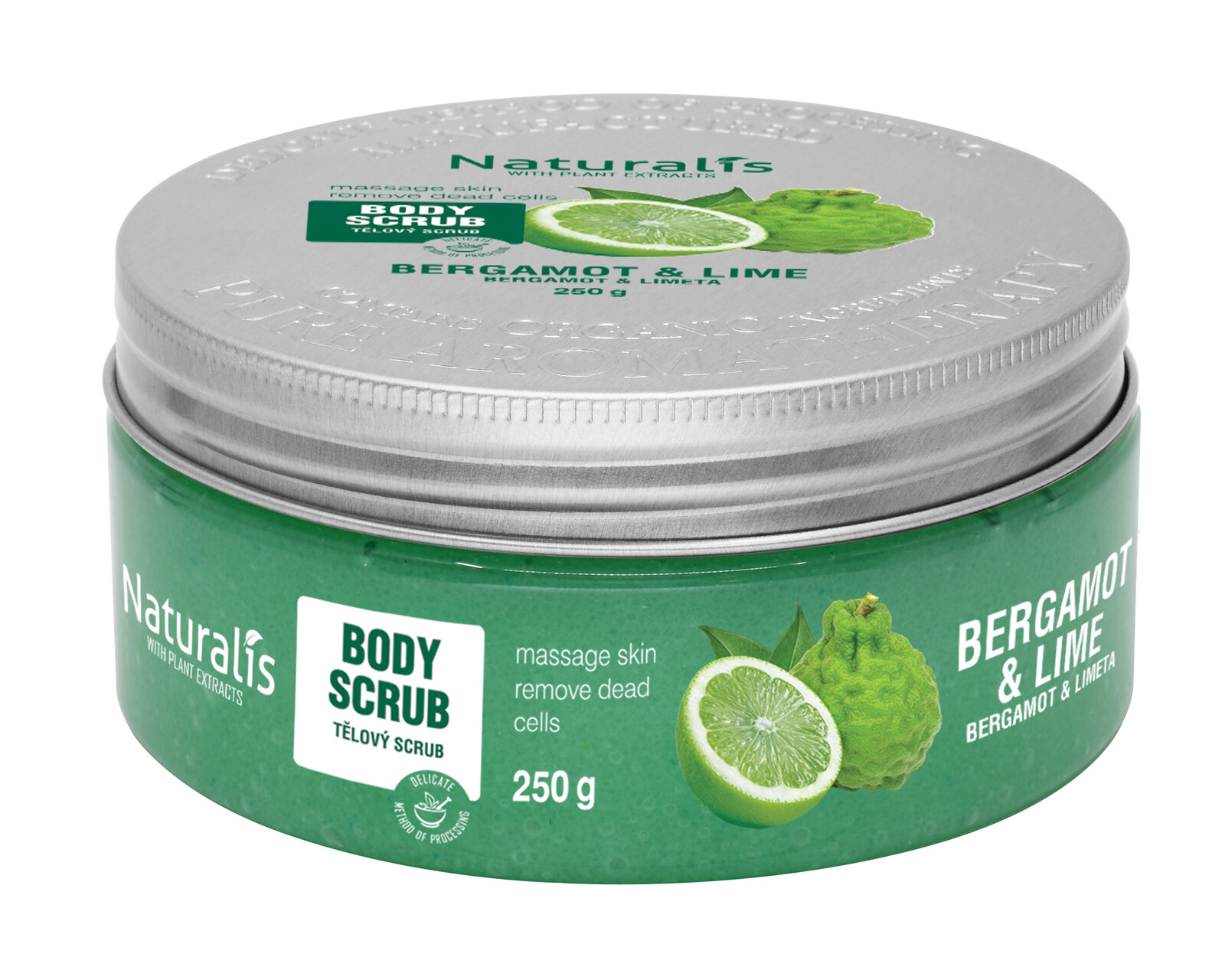 NATURALIS Cukrový peeling Bergamot&Lime 250 g