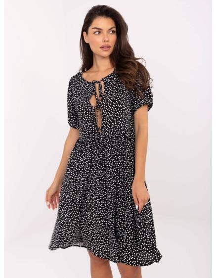 Čiernobiele letné šaty s bodkami SUBLEVEL