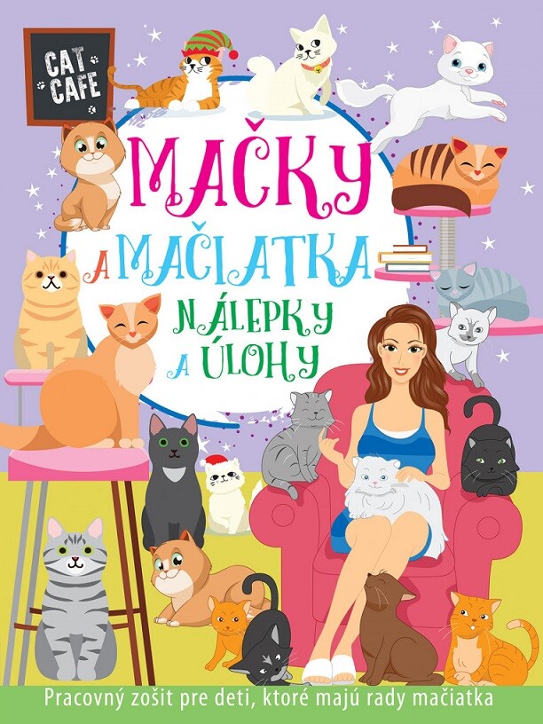 Mačky a mačiatka-nálepky a aktivity