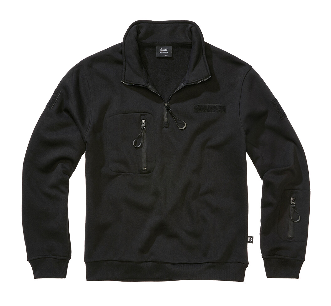 Mikina Brandit Tactical Sweat Troyer - čierna, L
