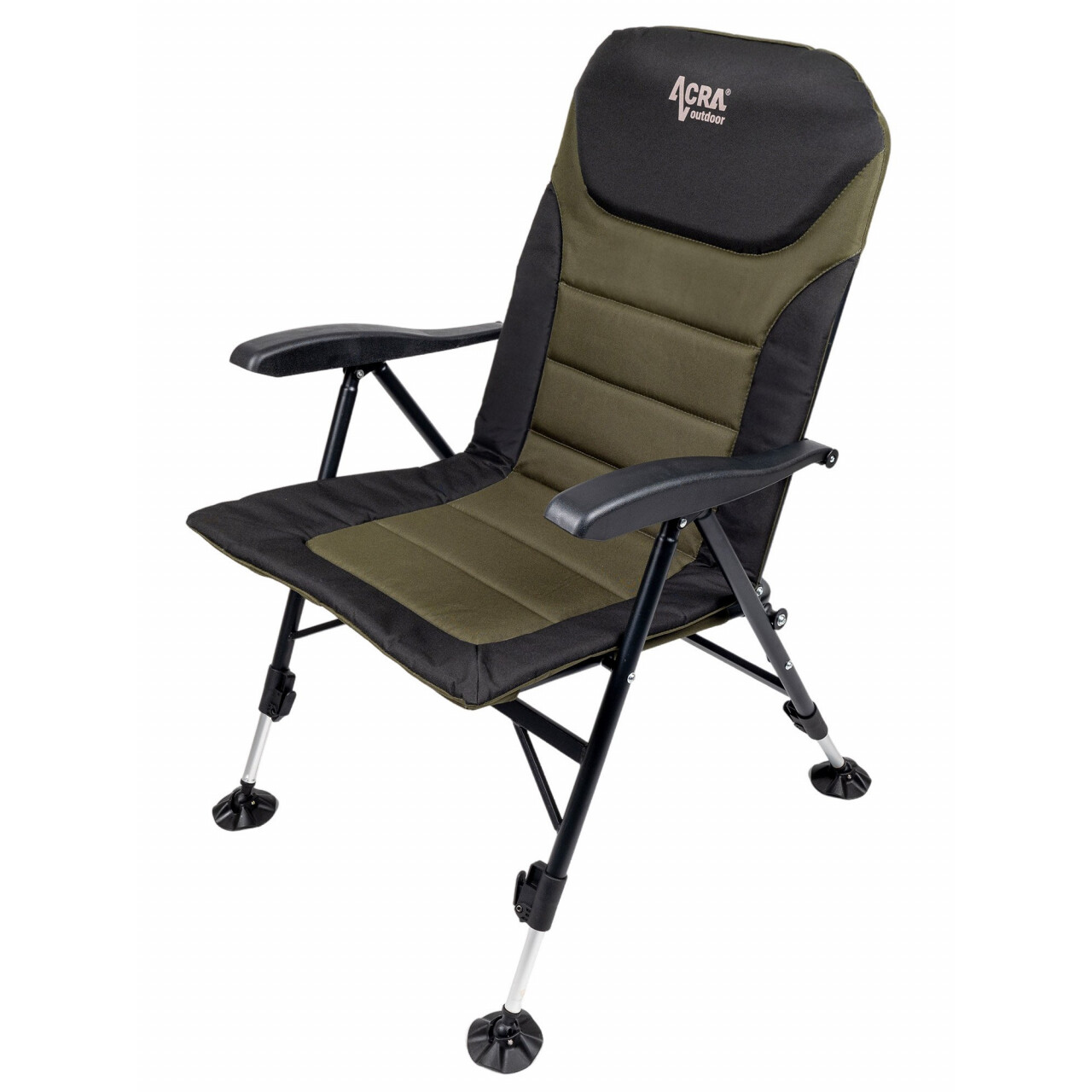 Kreslo skladacie Acra Outdoor Comfort Chair - olivové-čierne