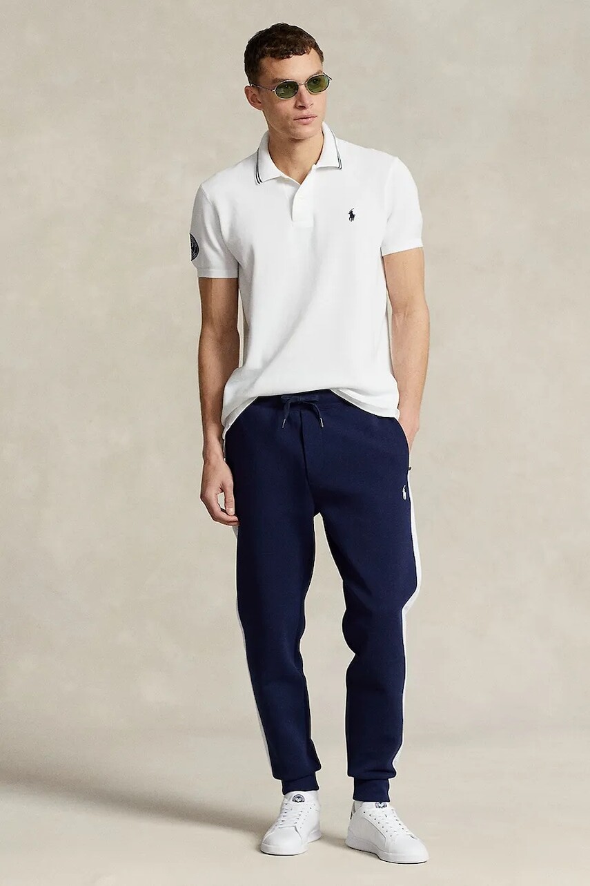 Tepláky Polo Ralph Lauren Wimbledon Collection tmavomodrá farba, jednofarebné, 710867582