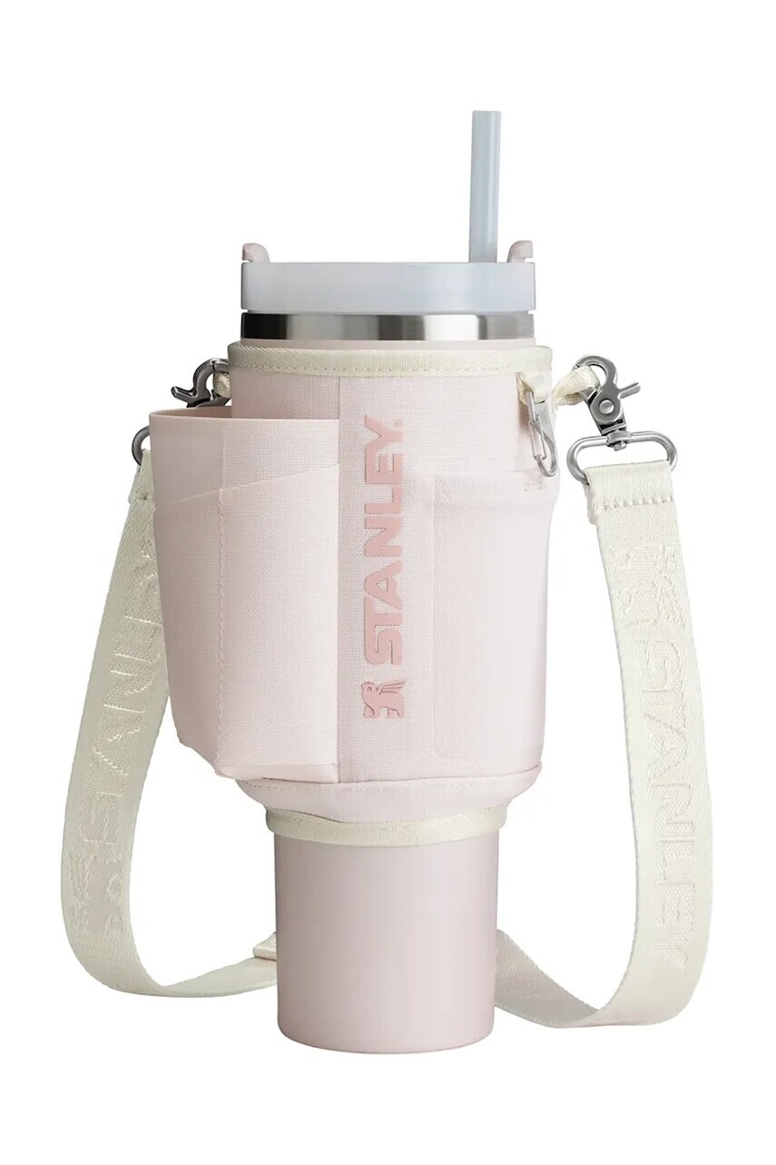 Obal s popruhom na termosku Stanley The All-Day Quencher Carry-All 1,18 l ružová farba