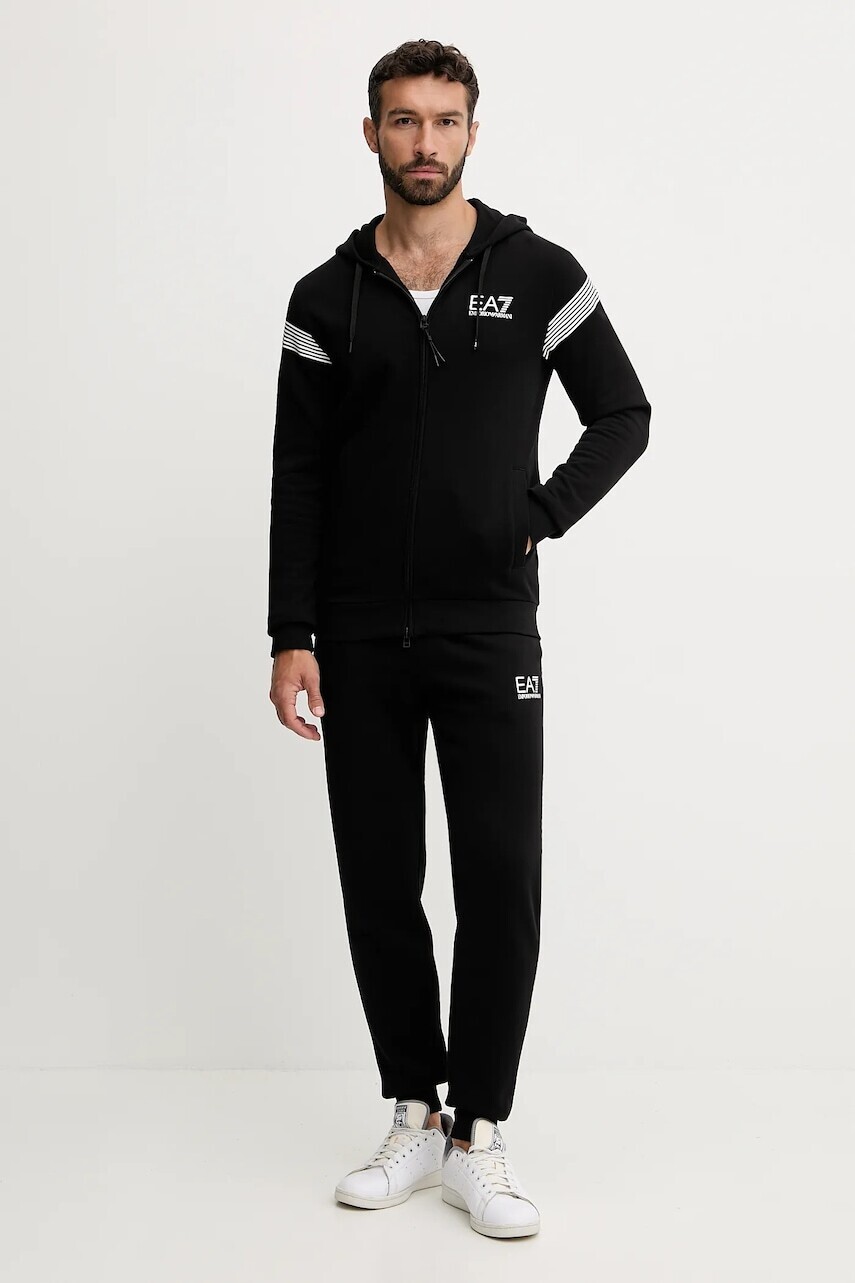 Tepláková súprava EA7 Emporio Armani čierna farba, AF10377-7M000967