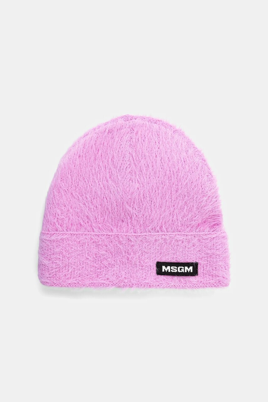 Čiapka s prímesou vlny MSGM ružová farba, 3941MDL12.257751