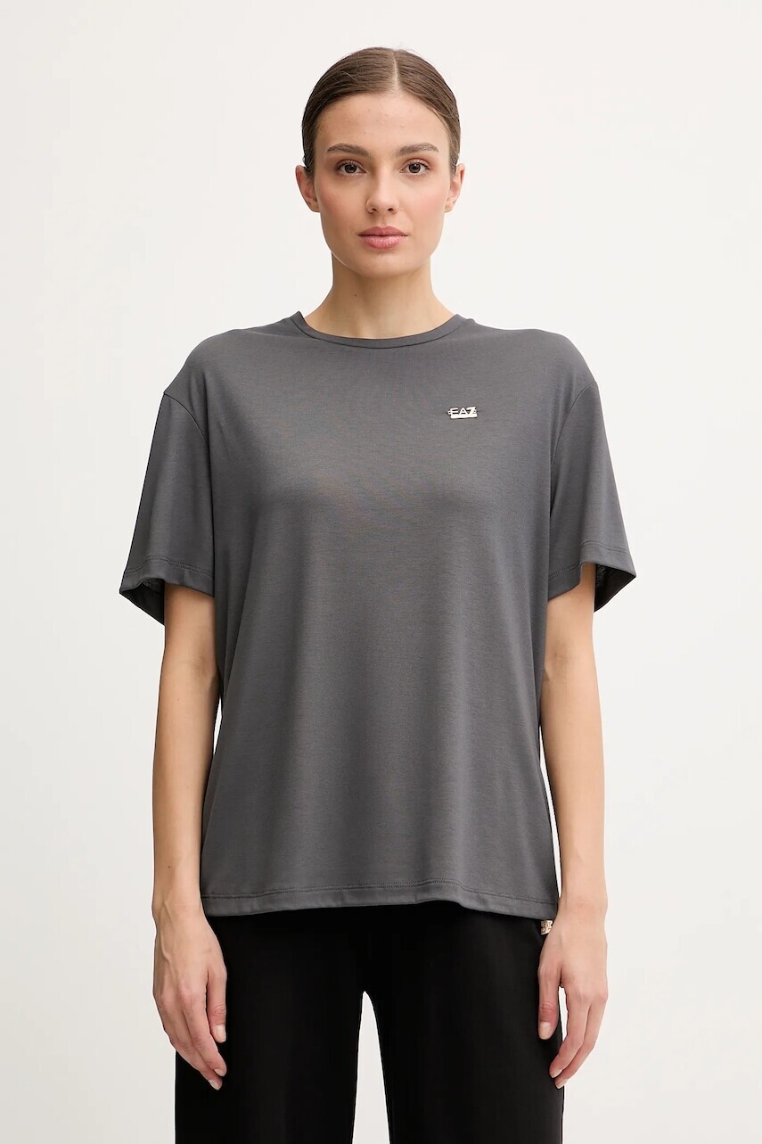 Tričko EA7 Emporio Armani dámske, šedá farba, AF13919.7W000189