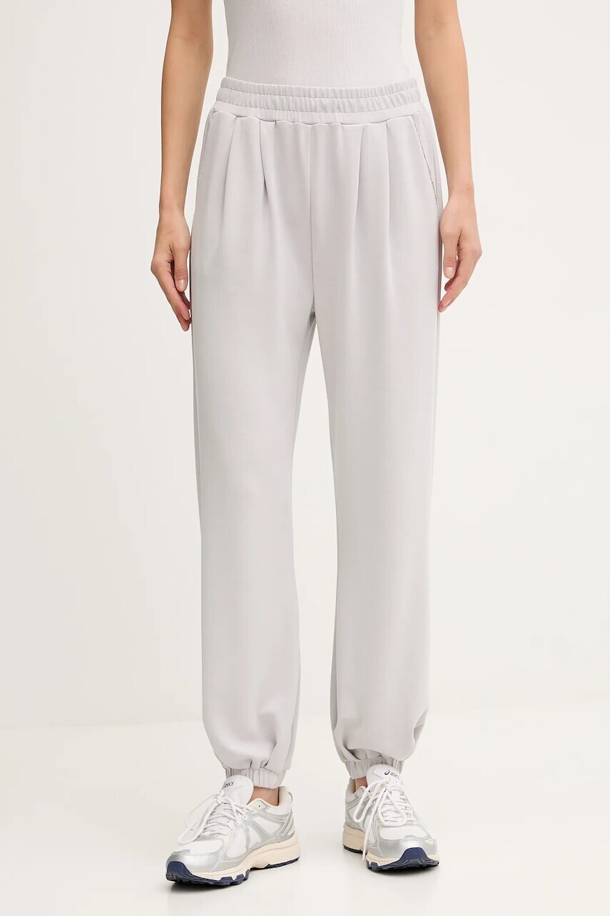 Tepláky EA7 Emporio Armani šedá farba, jednofarebné, AF12643.7W000446