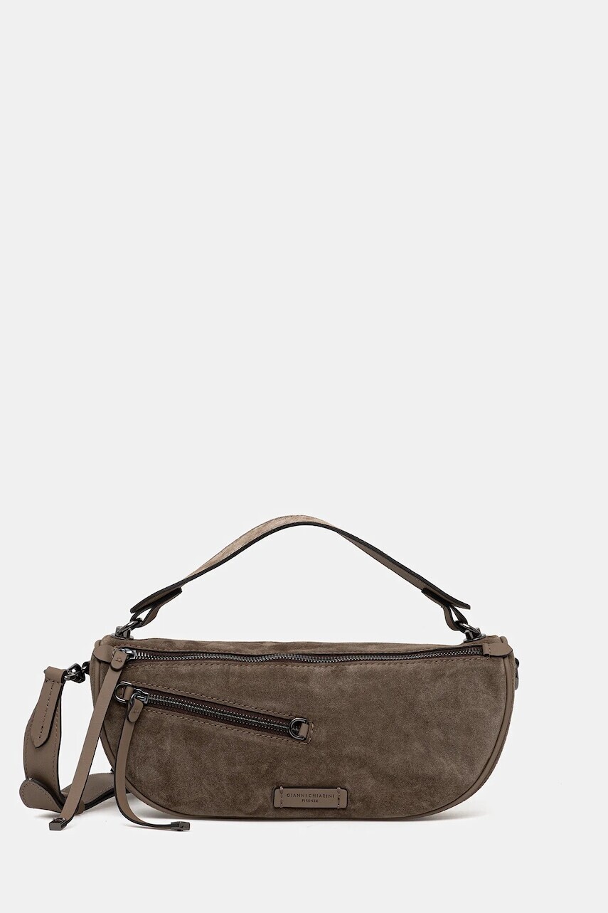 Semišová kabelka Gianni Chiarini CINDY hnedá farba, BS.11700.CM