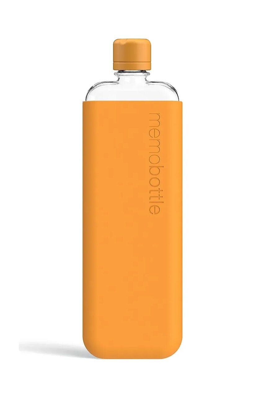 Fľaša na vodu Memobottle Original Slim 450 ml oranžová farba