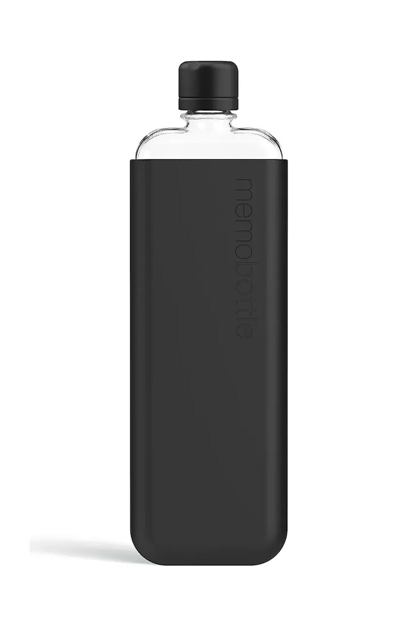 Fľaša na vodu Memobottle Original Slim 450 ml čierna farba
