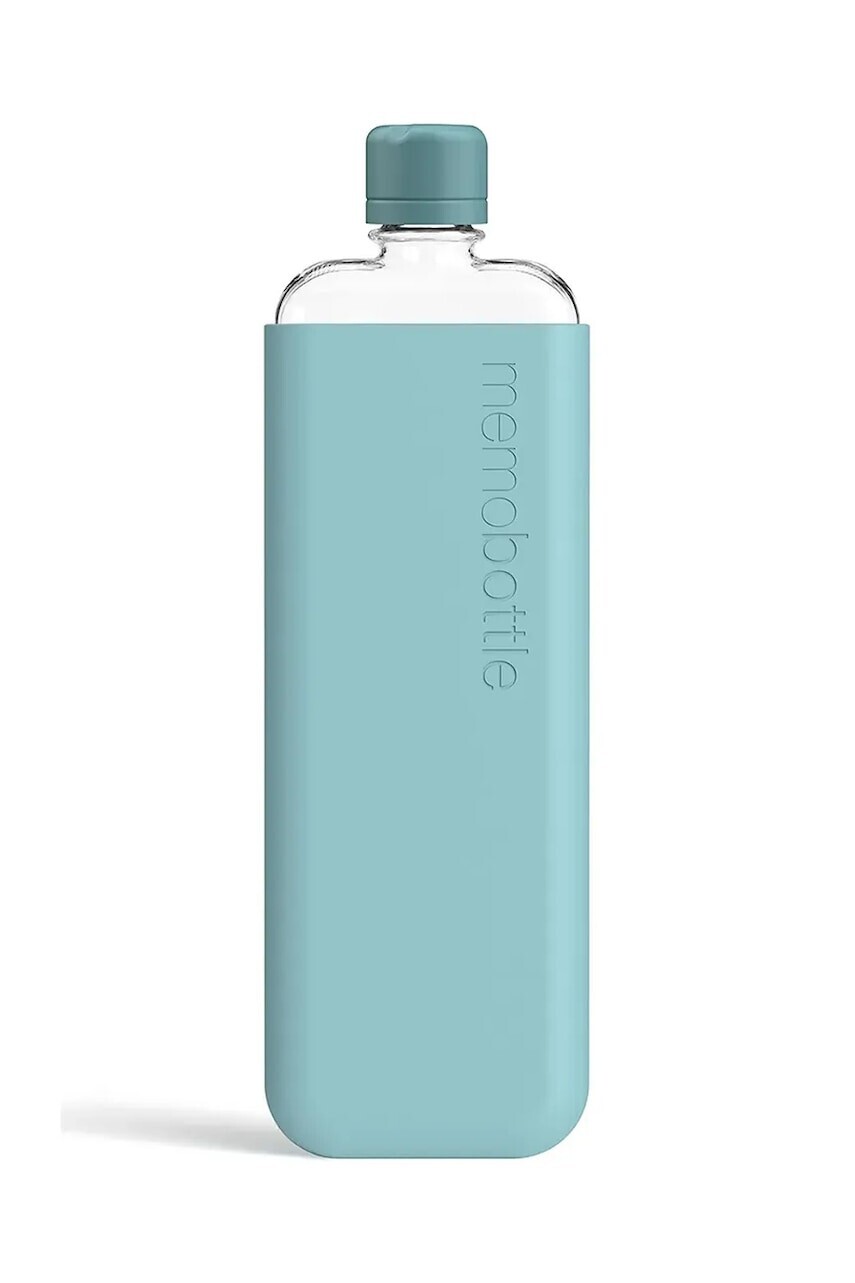 Fľaša na vodu Memobottle Original Slim 450 ml tyrkysová farba