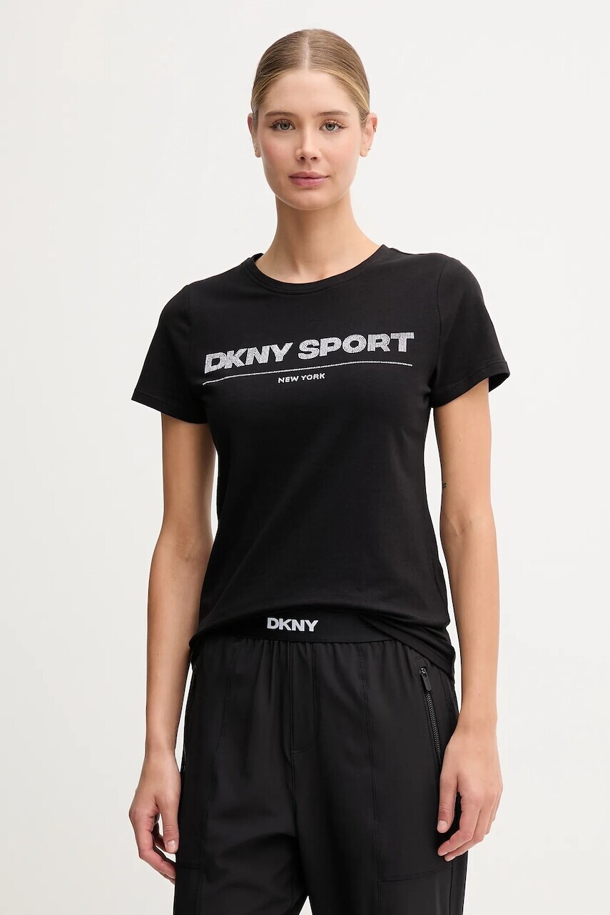 Tričko Dkny dámske, čierna farba, DP5T1376