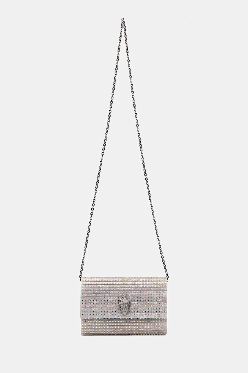 Listová kabelka Kurt Geiger London strieborná farba, 2746644979