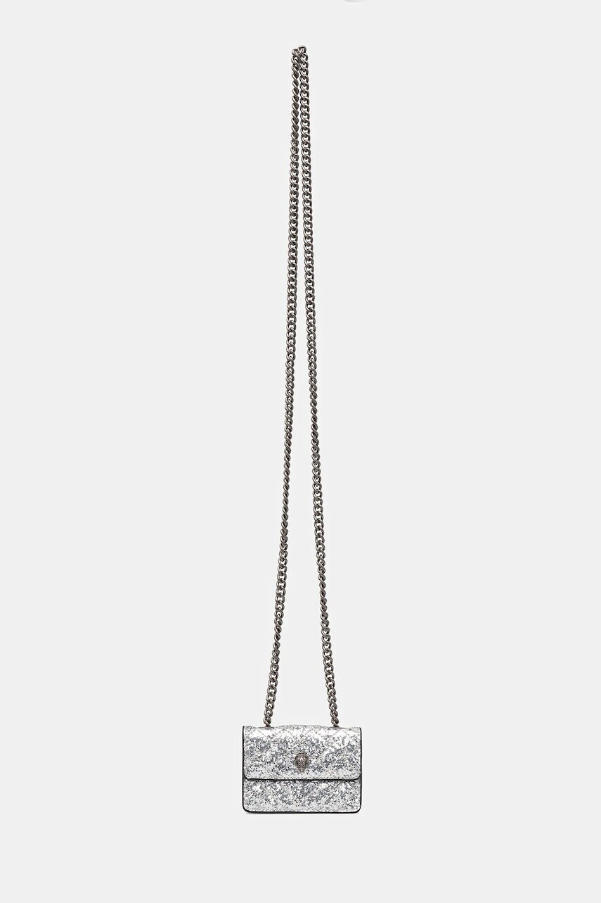 Kabelka Kurt Geiger London KENSINGTON strieborná farba, 4574563999