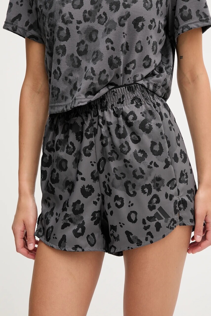 Tréningové šortky adidas Performance šedá farba, vzorovaný, vysoký pás, JN2641