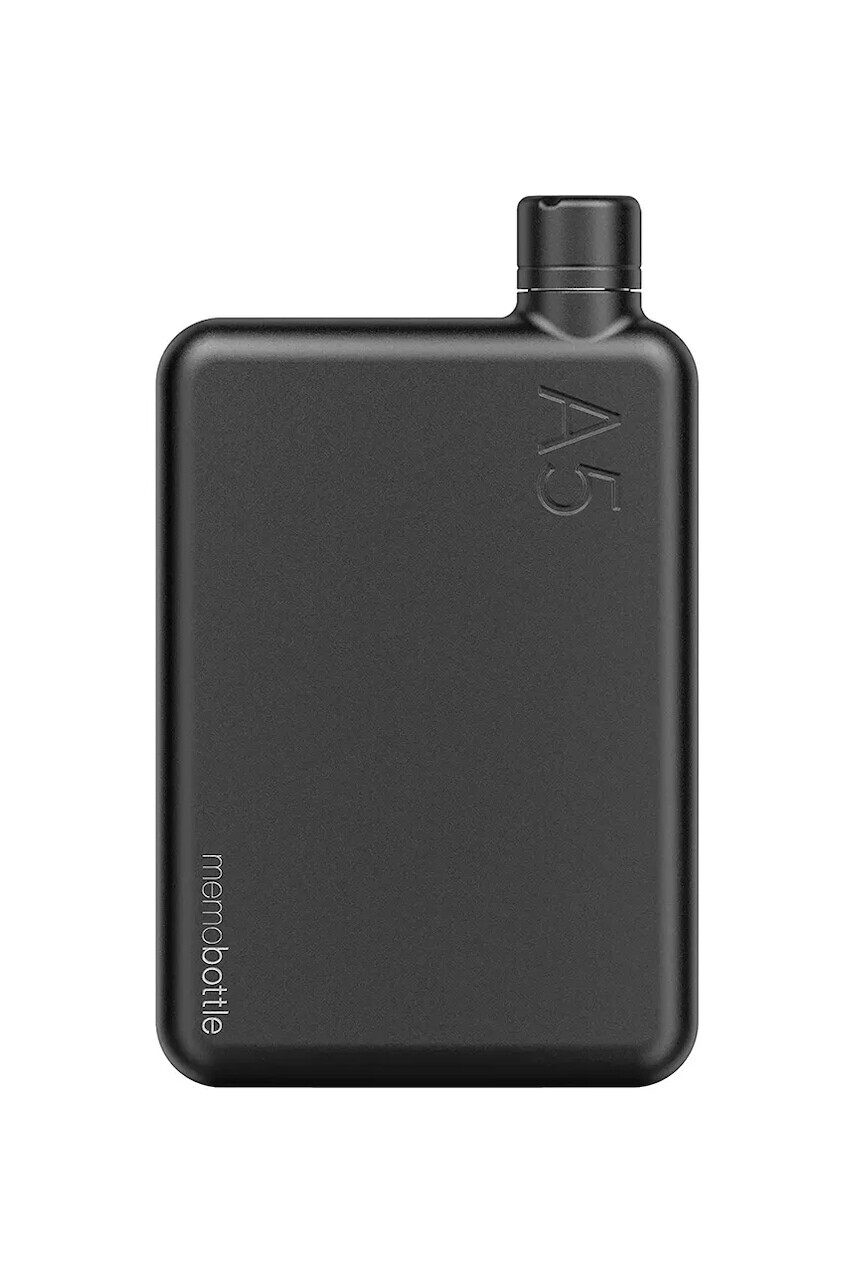 Fľaša na vodu Memobottle Stainless Steel A5 1080 ml čierna farba