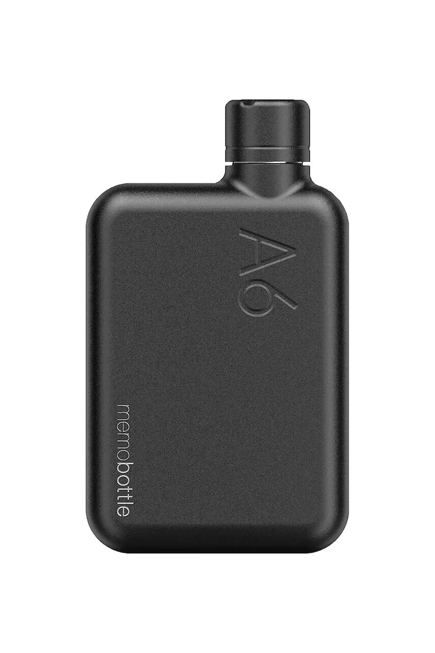 Fľaša na vodu Memobottle Stainless Steel A6 500 ml čierna farba