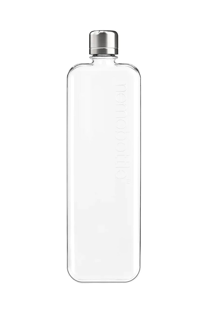 Fľaša na vodu Memobottle Original Slim 450 ml priehľadná farba