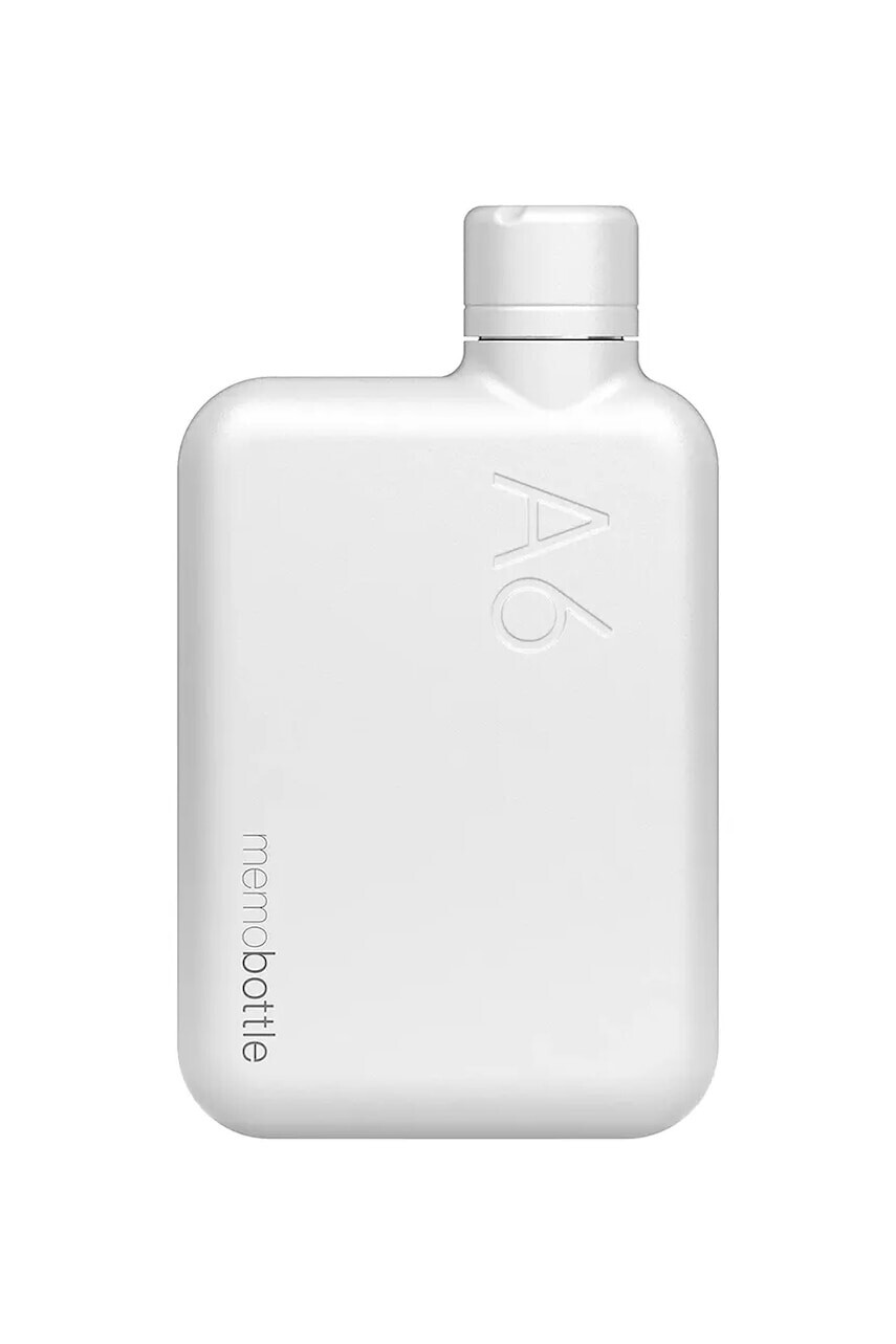 Fľaša na vodu Memobottle Stainless Steel A6 500 ml biela farba