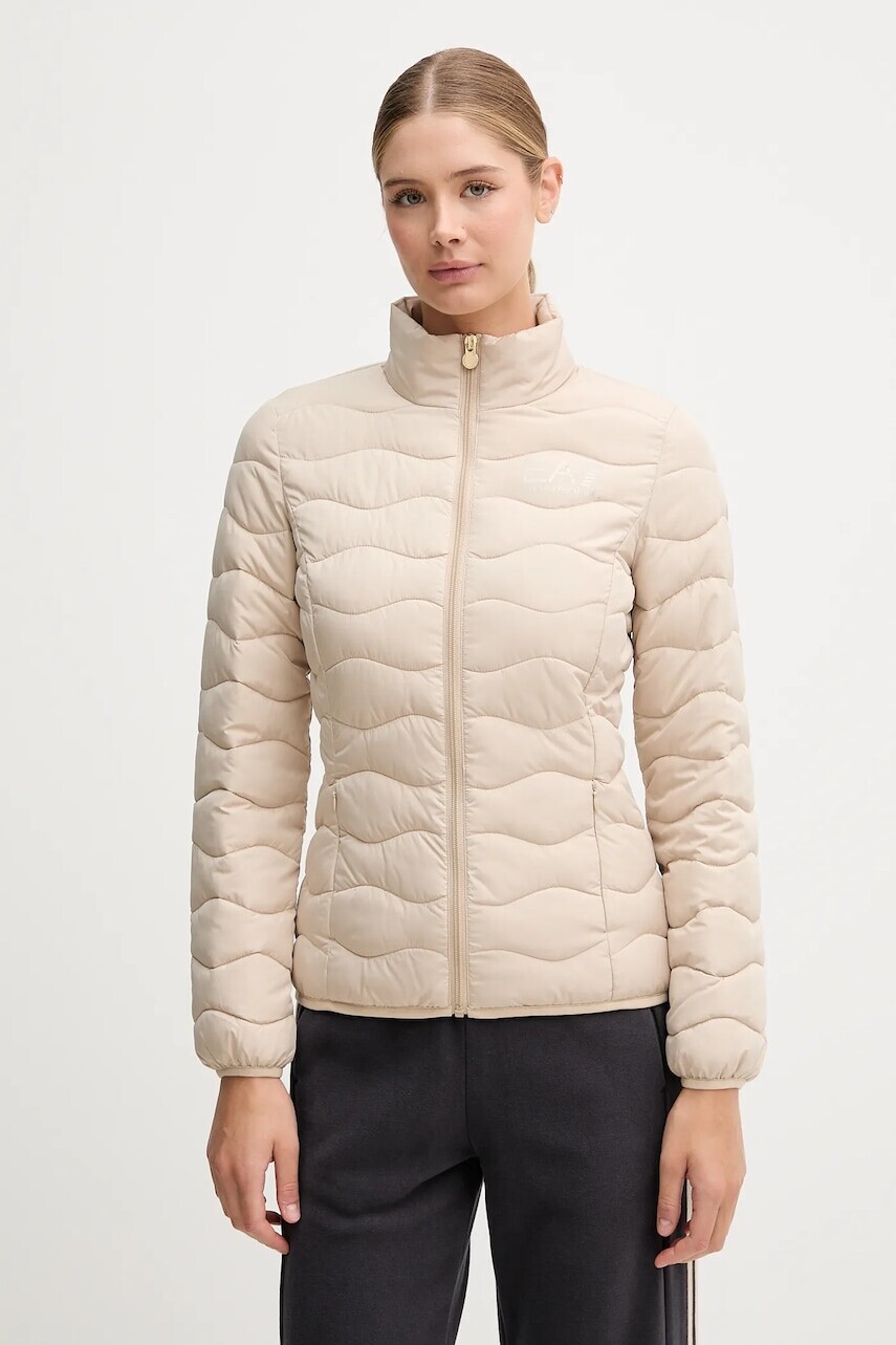 Bunda EA7 Emporio Armani béžová farba, prechodná, TNF8Z.8NTB21