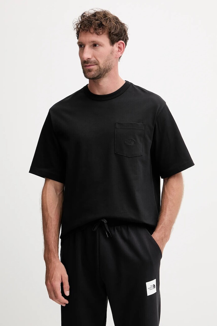 Bavlnené tričko The North Face Dome Relaxed pánske, čierna farba, jednofarebné, NF0A8DYPJK31