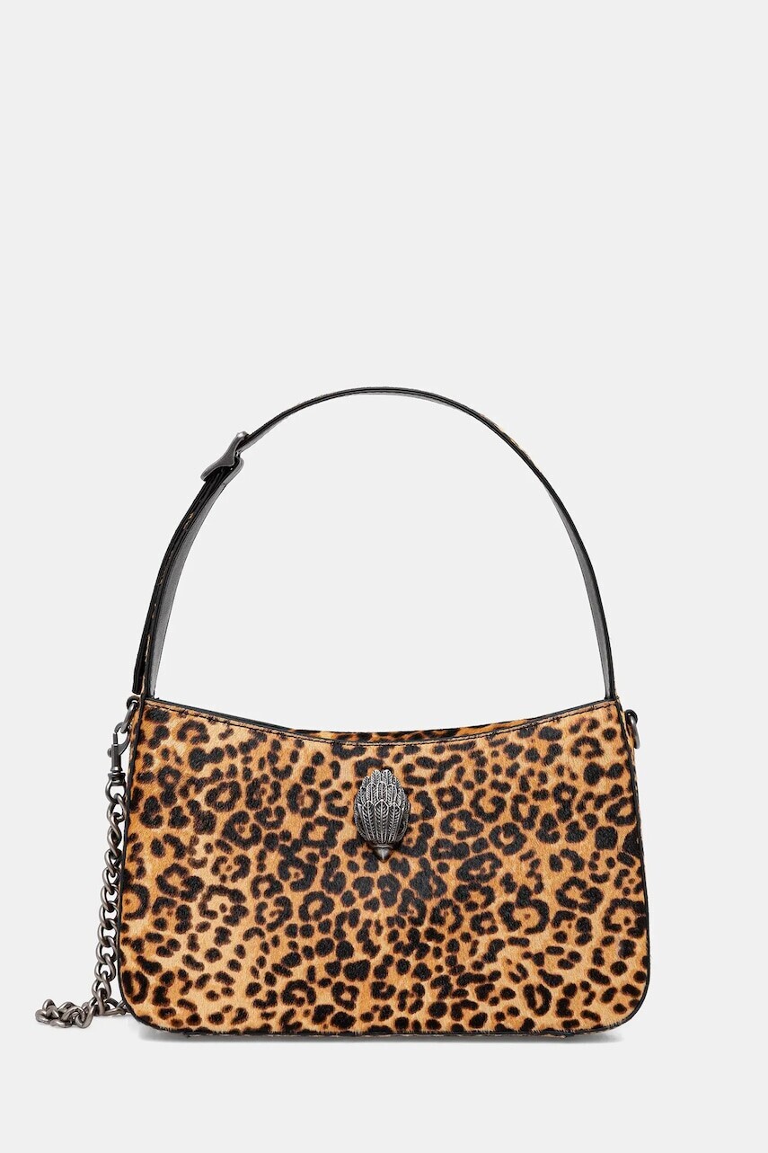 Kožená kabelka Kurt Geiger London hnedá farba, 3534339019