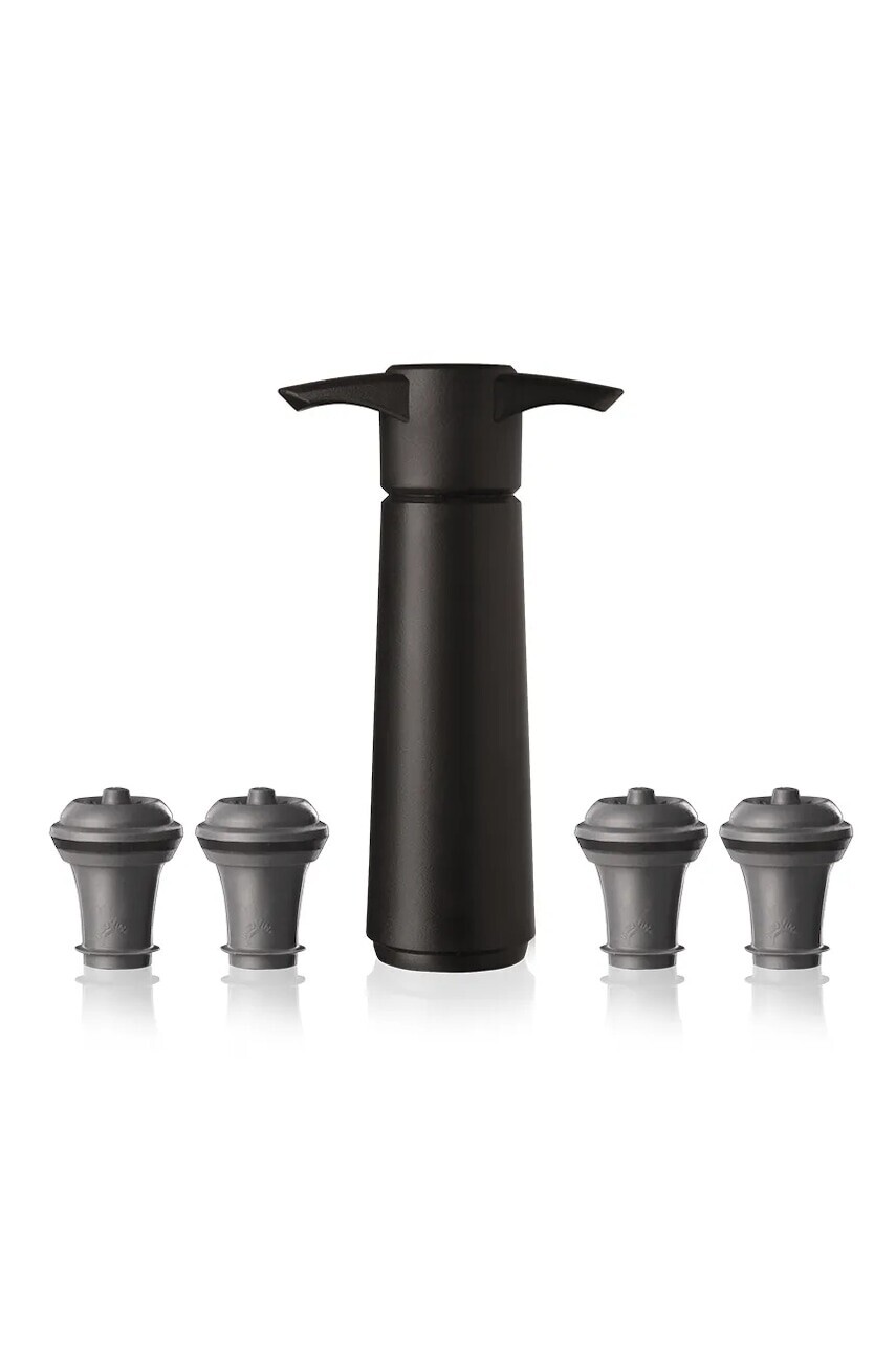 Vákuové čerpadlo a uzáver Vacu Vin Wine Saver 8,5 x 22,3 x 4,9 cm 5-pak čierna farba