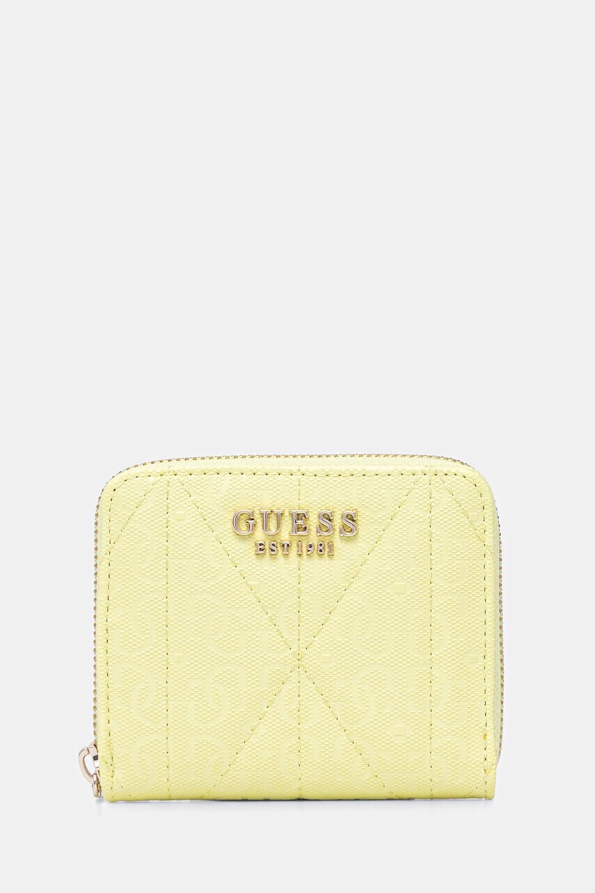 Peňaženka Guess ALDINA dámska, žltá farba, SWGG96 63137