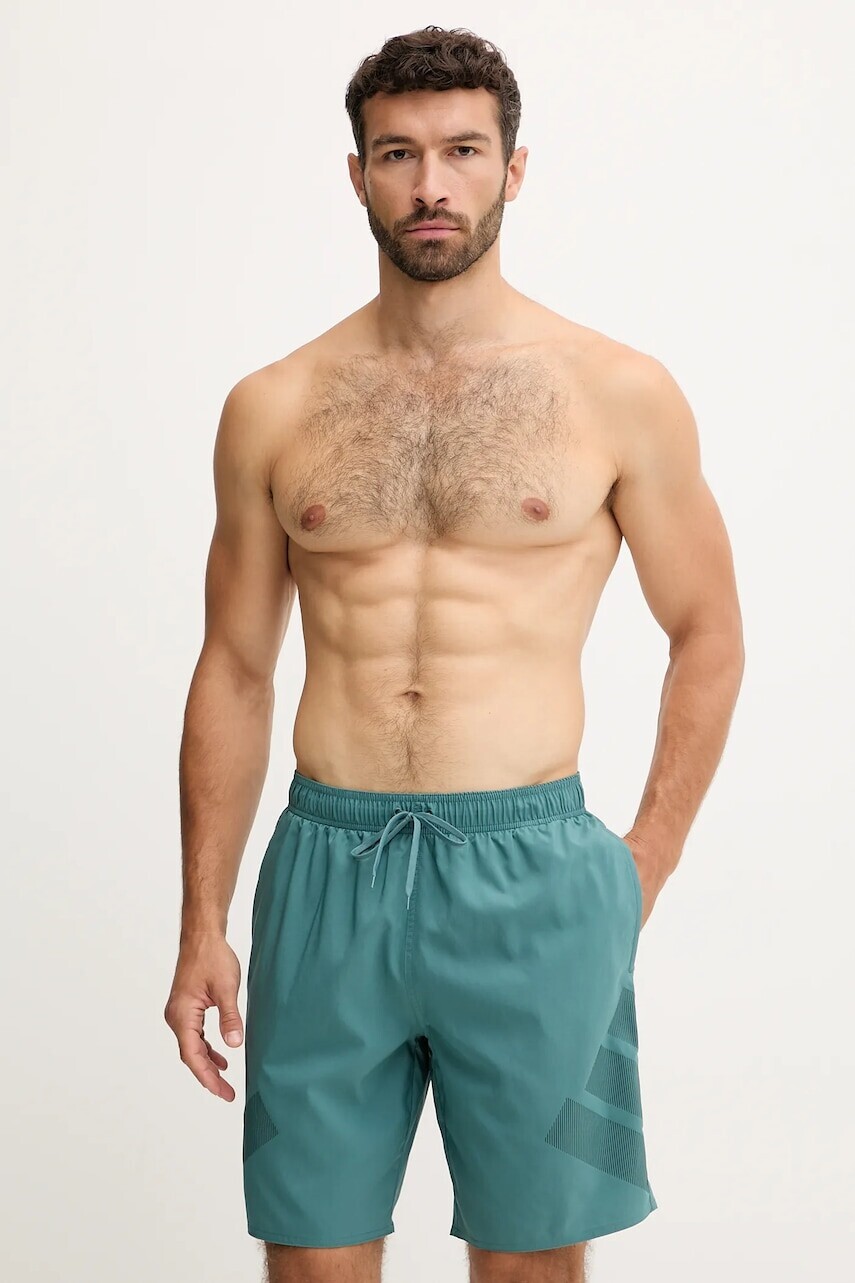 Plavkové šortky adidas Performance zelená farba, JX2663