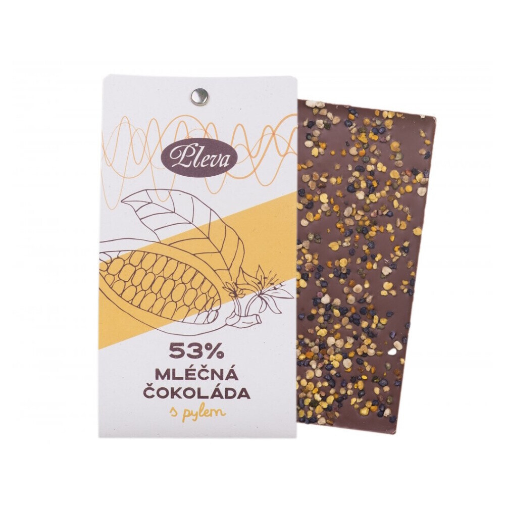 PLEVA Mliečna čokoláda s peľom 53% 50 g