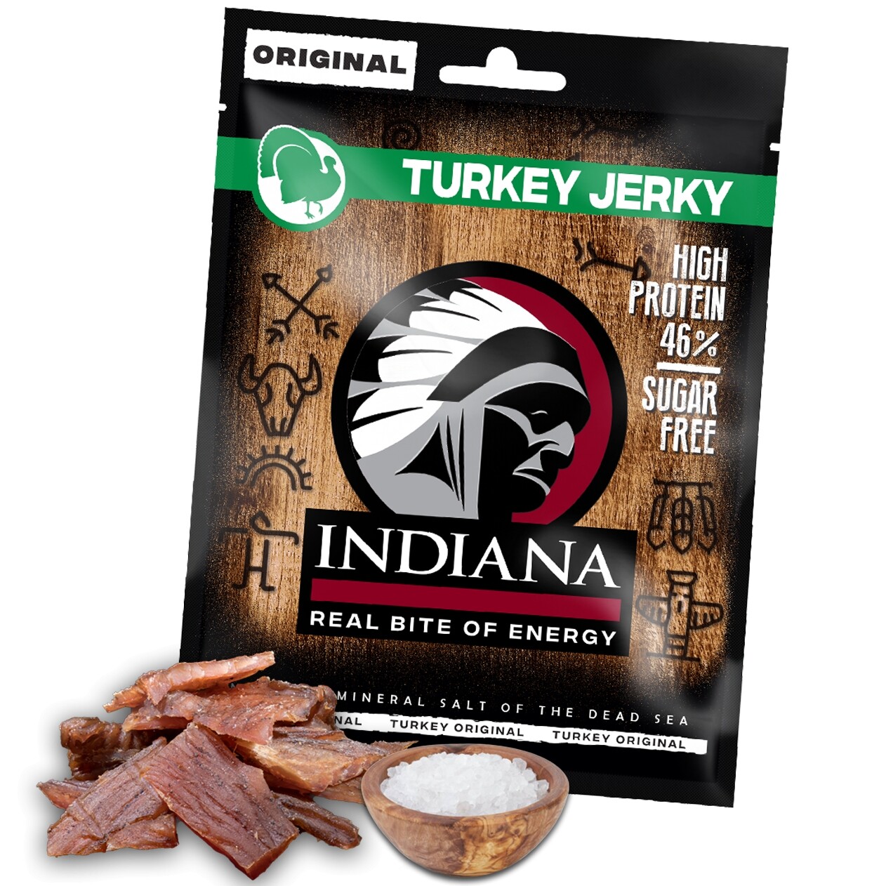 Sušené mäso Indiana Jerky morčacie 25g - min. trvanlivosť do 30.6.2025