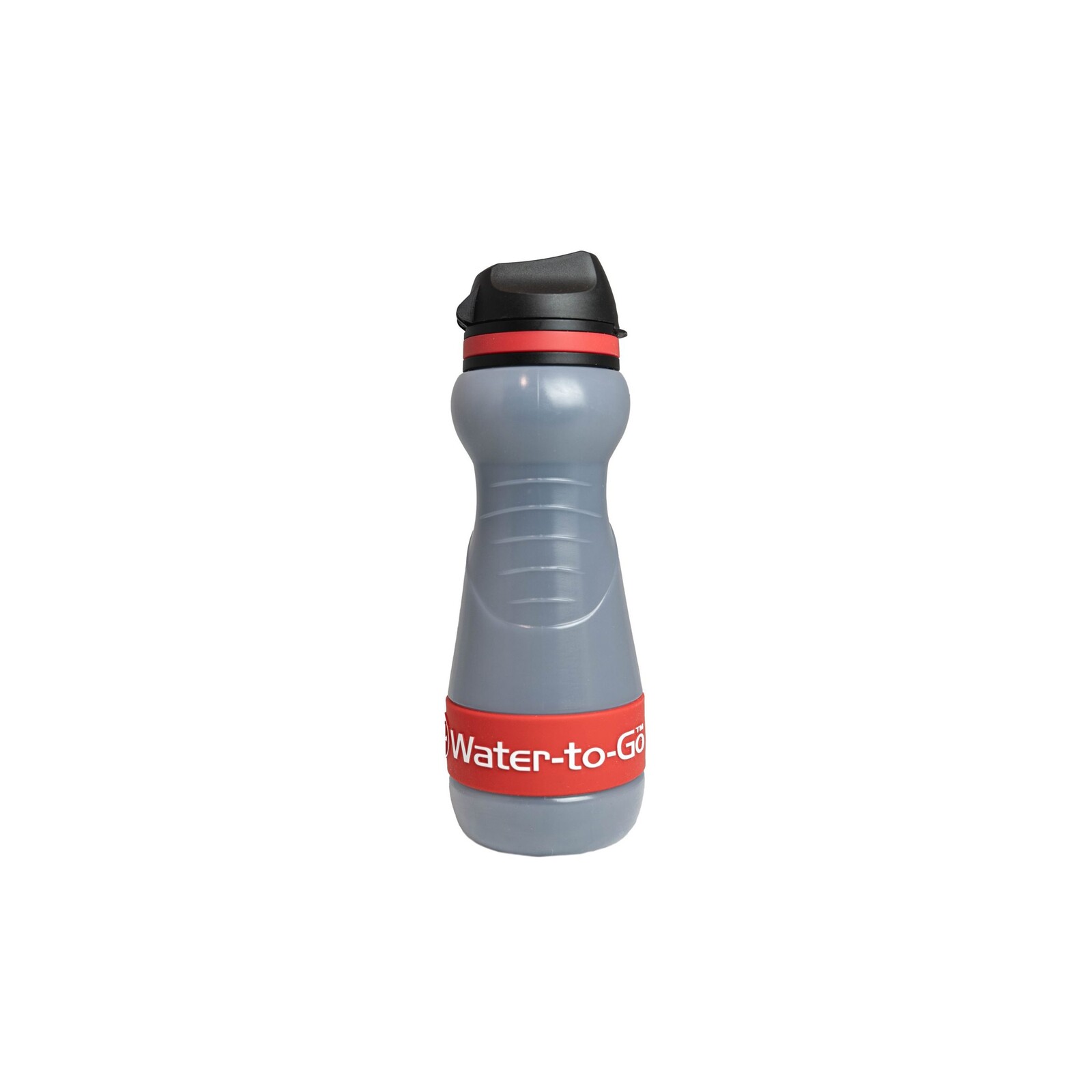 Fľaša filtračná Water-To-Go Eco Active 550 ml - priehľadná-červená