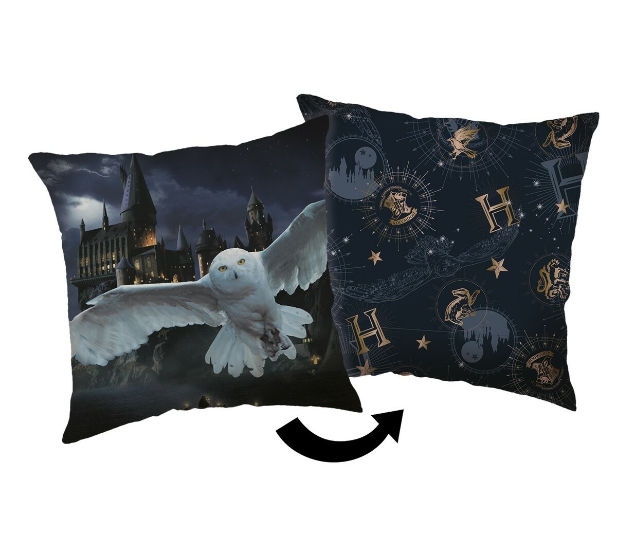 Jerry Fabrics Vankúš Harry Potter Hogwarts, 40 x40 cm