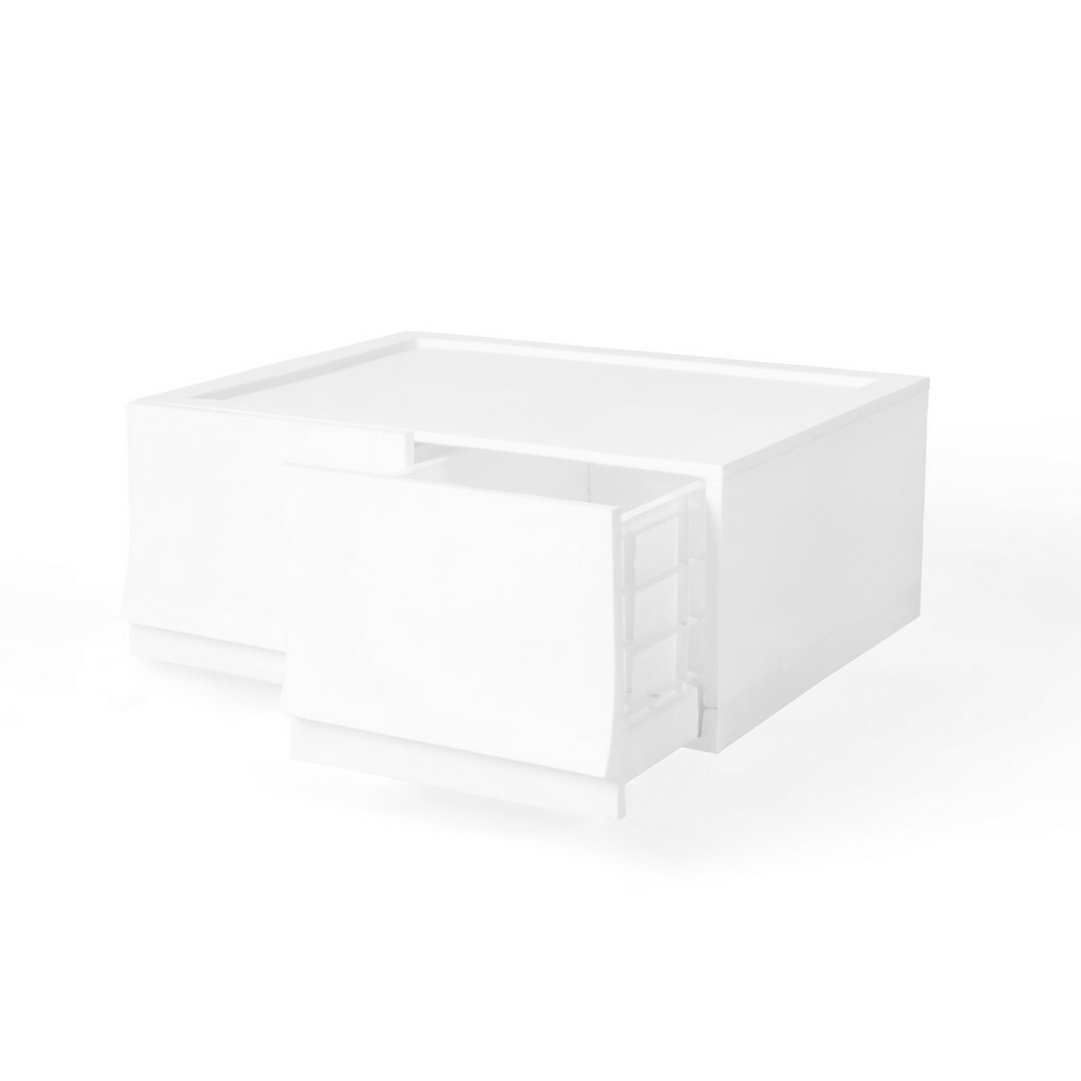 Modulárny úložný box Wave twin Snow bez koliesok  54,6 x 43,4 x 22 cm, široký - 2 zásuvky