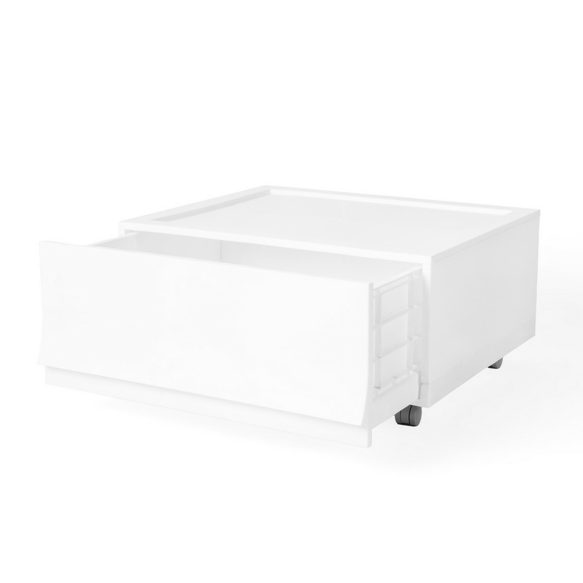 Modulárny úložný box Wave Snow s kolieskami 54,6 x 43,4 x 22 cm, široký - 1 zásuvka - kolieska