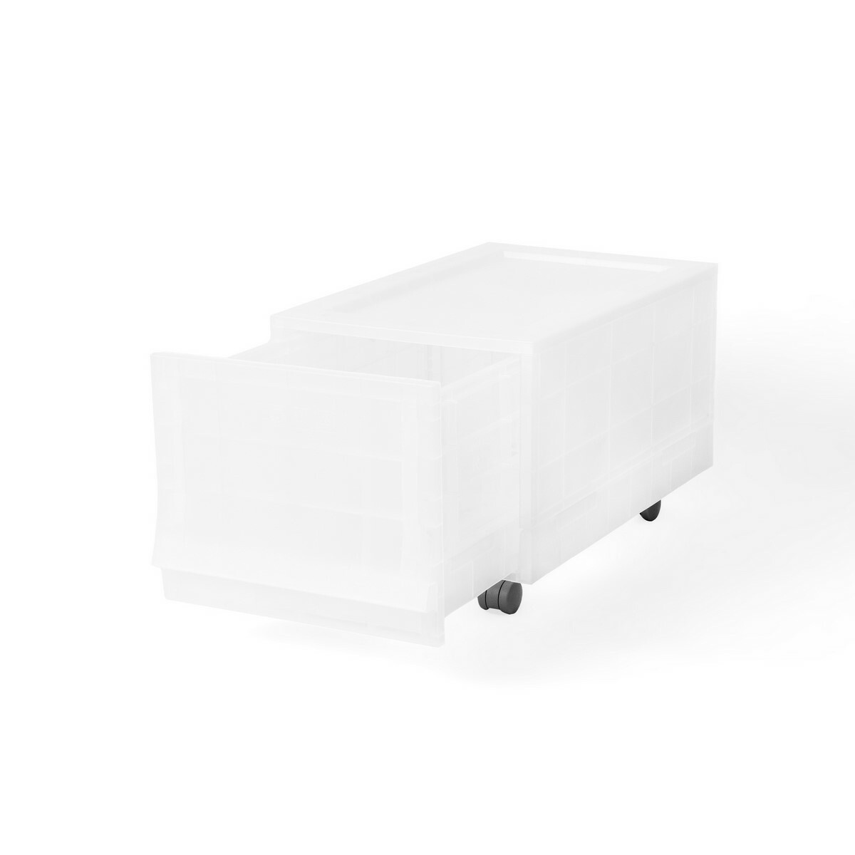 Modulárny úložný box Wave Junior Mist s kolieskami 43,4 x 27,2 x 22 cm, úzky - 1 zásuvka - kolieska