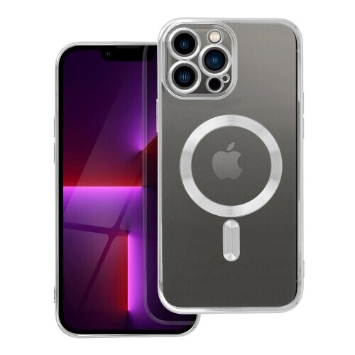 ELECTRO MAG COVER case compatible with MagSafe for IPHONE 13 Pro Max silver