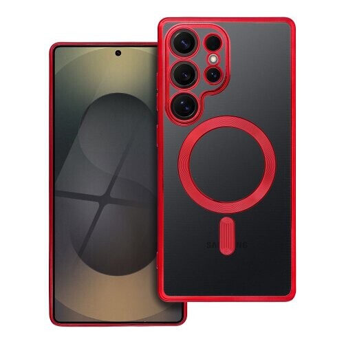 ELECTRO MAG COVER case compatible with MagSafe for SAMSUNG S25 Ultra red