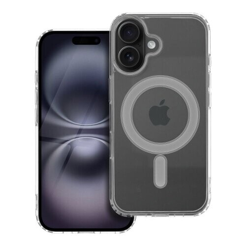 CLEAR MAG COVER case compatible with MagSafe for IPHONE 16 transparent