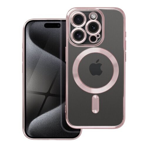 ELECTRO MAG COVER case compatible with MagSafe for IPHONE 15 Pro rose gold