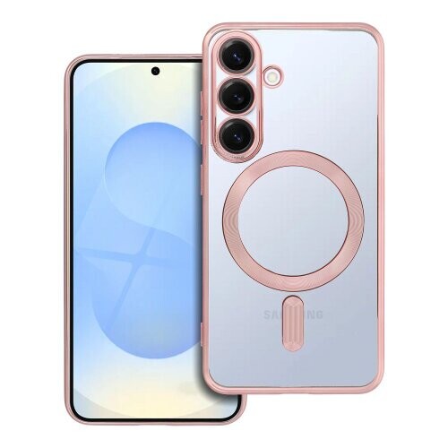 ELECTRO MAG COVER case compatible with MagSafe for SAMSUNG S25 rose gold