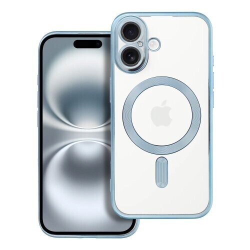 ELECTRO MAG COVER case compatible with MagSafe for IPHONE 16 blue