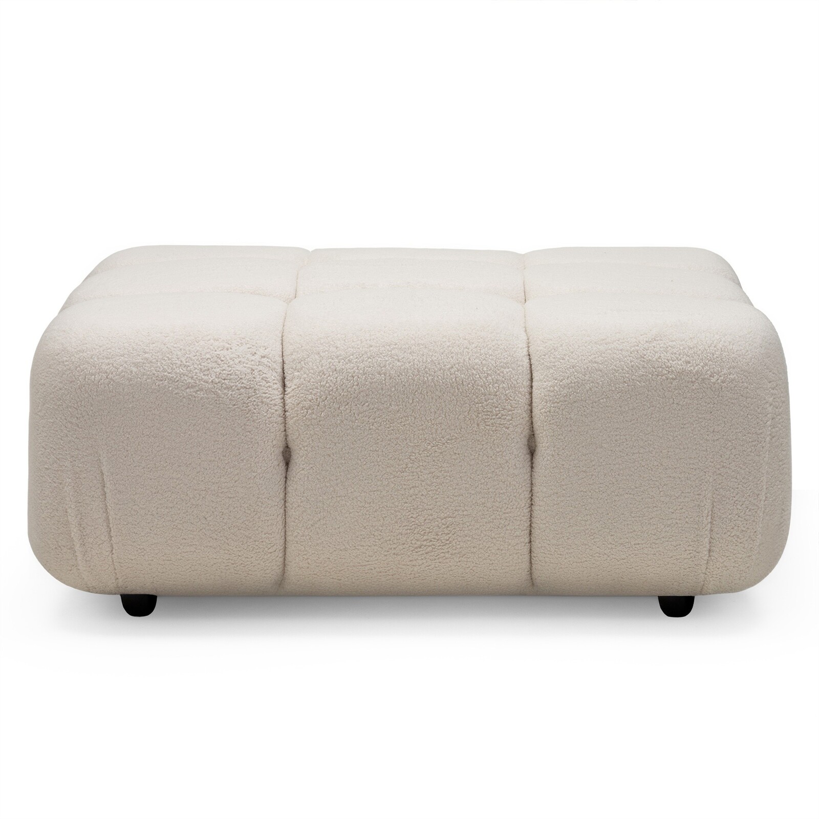 Modulový taburet Fluf Big 96 cm boucle světle béžový