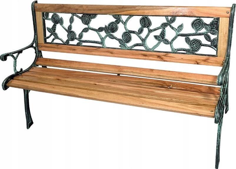 Zahradní lavička Rosisa 126 cm hnědá/černá